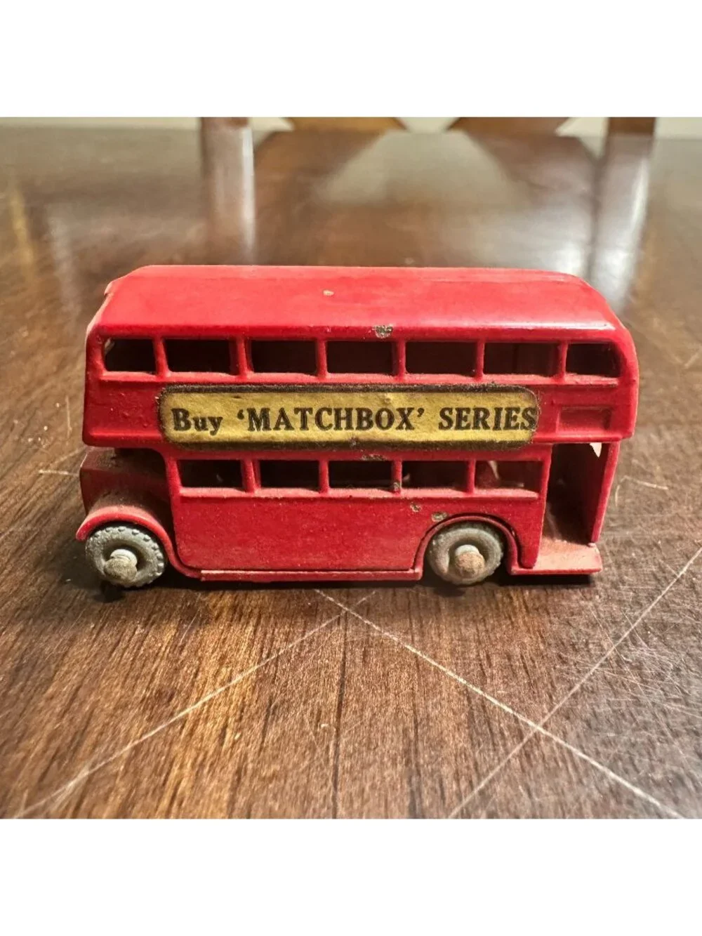 Vintage Lesney Red Matchbox Double-Decker Bus No.5
